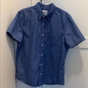 American Eagle Outfitters Casual Blue Button-Down Shirt